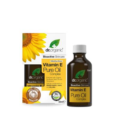 Dr Organic Organic Vitamin E Pure Oil Natural Vegan Cruelty Free Paraben & SLS Free 50 ml (Pack of 1)