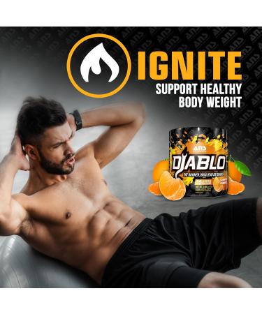 ANS Performance Diablo (35 Servings 4.9 oz) - Energy Powder for Elevated Strength & Stamina - With Added Kinetq Garcinia L Carnitine - Thermogenic Formula - Delicious Flavours (Clementine) - Buy Online on GoSupps.com