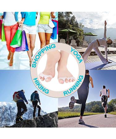 Gu Cheng Silicone Toe Stretchers and Separators - Bunion Corrector for Foot Pain Relief - White - Buy Online on GoSupps.com