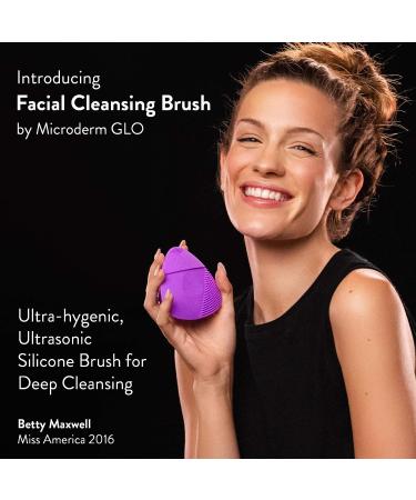 Silicone Sonic Facial Cleansing Brush - Deep Cleaning Exfoliating Face Scrubber for Normal & Sensitive Skin - Waterproof & Rechargeable - Purple - Buy Online on GoSupps.com