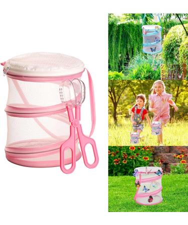 TAIZER Butterfly Habitat Insect Cage Bug Catcher Net Butterfly Habitat Cage Insect Reproduction Mesh Insect Habitat Collapsible Bug Catcher Net Insect Mesh Cage Mini Habitat Cage (Pink) - Buy Online on GoSupps.com