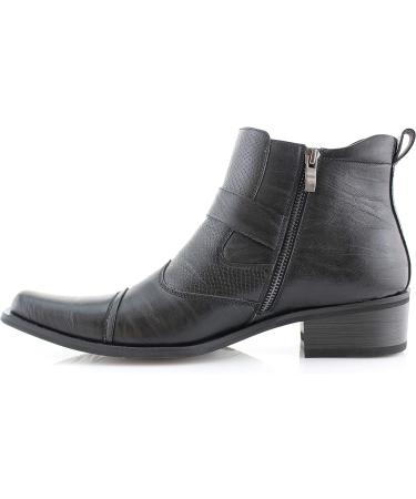 Ferro Aldo Alejandro MFA606326 Men's Memory Foam Western Ankle Dress Boots 9.5 Black - Buy Online on GoSupps.com