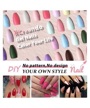 Wine Red Almond Shaped Press on Nails - 24pcs Xcreando Medium Length Fake Acrylic Glue on False Nails for Women and Girls - Buy Online on GoSupps.com