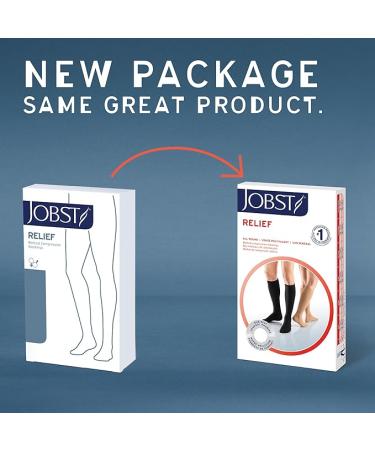 JOBST Relief Knee High Compression Socks - Black  Medium  Closed Toe - 1 Pair - Buy Online on GoSupps.com