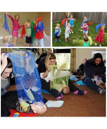 15 Colorful Silk & Chiffon Juggling Towels for Kids - Ideal Baby Game Towels & Fun Playtime Essentials - Buy Online on GoSupps.com