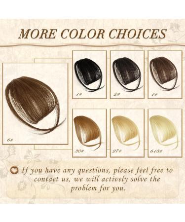 Sofeiyan 100% Remy Real Hair Clip-In Fringe Bangs & Ponytail Extensions - Natural Dark Brown Wispy Bangs for Women - Buy Online on GoSupps.com