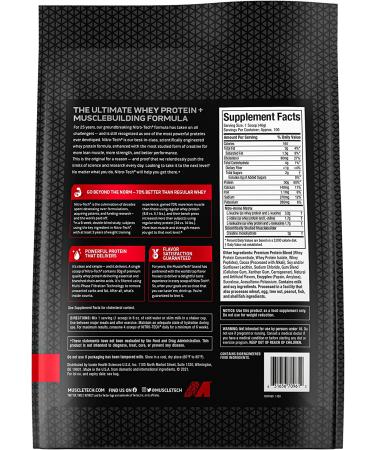 Muscletech Nitro Tech Whey Protein Powder - Isolate & Peptides, Milk Chocolate, 10 lbs (Lean Muscle Builder) - Buy Online on GoSupps.com