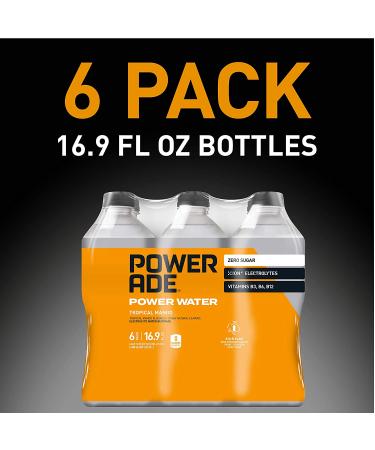 Powerade Power Water Tropical Mango  16.9 Fl oz (Pack Of 6) - Buy Online on GoSupps.com