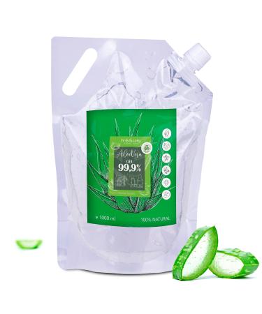 PURE Aloe Vera Gel 99.9% Firming Body Gel Shower Gel After Sun Moisturiser Lotion Face Cleanser (Oil Acne) Shaving Gel Anti Wrinkle Serum Burns Hair Repair - 1000 ml 1 kg