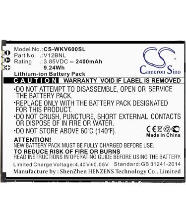 Replacement Battery for View Harry 2 W-V600 | 2400mAh/3.85V V12BNL - International Shipping Available - Buy Online on GoSupps.com