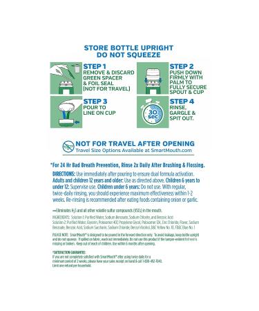 SmartMouth Original Activated Mouthwash & Premium Zinc Ion Toothpaste | 24-Hour Freshness | Mint Flavor - Buy Online on GoSupps.com