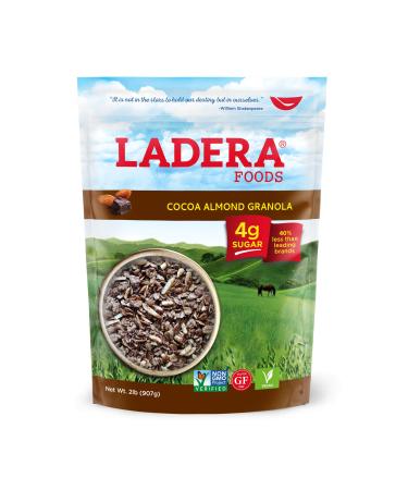 Ladera Granola | Cocoa Almond Granola | Low Sugar | Gluten Free & Vegan | Granola Breakfast | Healthy Snack |2 lb Family Pack Cocoa Almond 2 Pounds