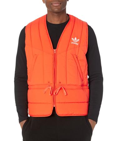 adidas Originals Men's Adicolor Unitefit Parley Vest Medium Semi Impact Orange