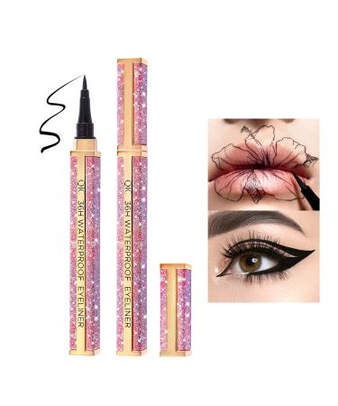 ONLYOILY Eyeliner Waterproof Black Liquid Eyeliner Precision Miniature Quick-drying Long-lasting Eyeliner 02 - Buy Online on GoSupps.com