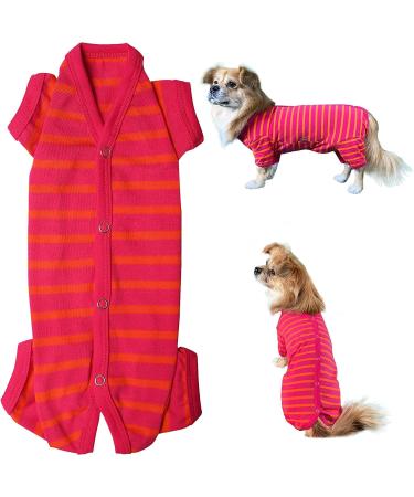 Shop XL Red & Orange Striped Dog Shirts - Soft Breathable Clothes for Small to Large Dogs | Kickred - Buy Online on GoSupps.com