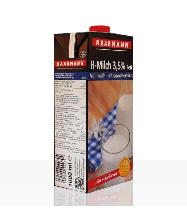 Naarmann UHT Whole Milk 3.5% - 12 Pack (12 x 1L) | Quality International Shipping - Buy Online on GoSupps.com