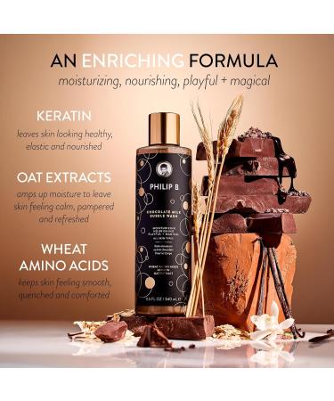 PHILIP B Chocolate Milk Bubble Wash 11.5 Fl Oz (340mL) - Moisturizing & Nourishing Formulated With Wheat Amino Acids Keratin & Oat Extract for All Skin Types - Buy Online on GoSupps.com