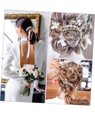DOITOOL Styling Hair Clips Pearl Hair Accessories Bridal Headpiece Vintage Hair Accessories Rhinestone Headpiece for Women Rhinestone Hair Accessories Decor Leaf Rhinestones Braid Bride - Buy Online on GoSupps.com