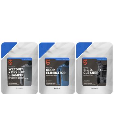 GEAR AID Wetsuit Shampoo and BCD Cleaner for Neoprene and Scuba Equipment, Removes Salt, and Residue, Deluxe Kit - Buy Online on GoSupps.com