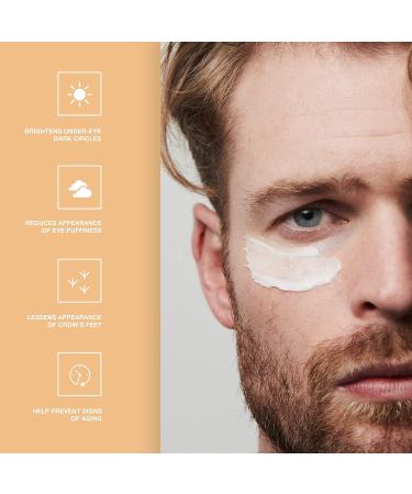 CRVFT Men's Under Eye Cream .25oz | Brighten Dark Circles & Reduce Puffy Eyes | AM/PM Treatment | Caffeine Infused | Made in USA | Paraben & Sulfate Free | Peppermint Scent - Buy Online on GoSupps.com