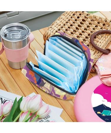 Colorful Tie Dye Menstrual Bag | Zippered Pouch for Ladies Napkins & Tampons - Ideal Collection Bag for Women & Girls - Buy Online on GoSupps.com