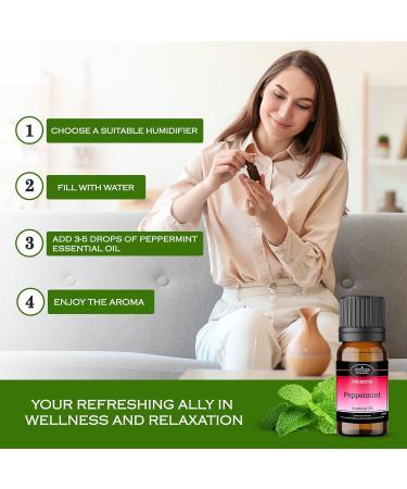 Peppermint Essential Oil - 100% Natural for Hair and Skin | Headache Relief | 100ml - Buy Online on GoSupps.com