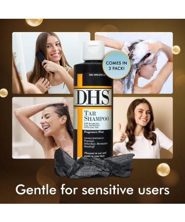 DHS Coal Tar Shampoo - Anti Dandruff Treatment for Men & Women with Psoriasis & Seborrheic Dermatitis - 8 Fl Oz (Pack of 3) - Buy Online on GoSupps.com