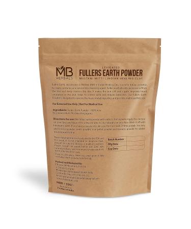 MB Herbals Fullers Earth Powder 500g - Pure Multani Mitti Indian Healing Clay - 1lb | No Added Fragrance - Buy Online on GoSupps.com