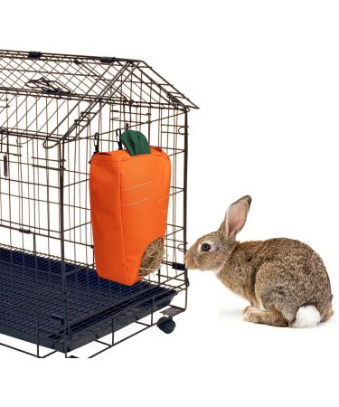 Rabbit Hay Feeder Bag Cute Carrot Guinea Pig Hay Dispenser Hanging Hay Feeder Sack Storage Pouch for Small Animals Chinchilla Bunny Hamster - Buy Online on GoSupps.com
