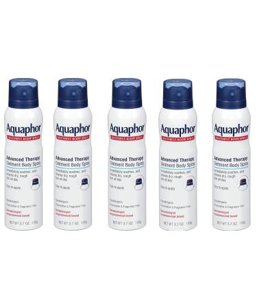 Aquaphor Ointment Body Spray - Moisturizes and Heals Dry Rough Skin - 3.7 oz. Spray Can 5 Pack 3.7 Ounce (5 Count) 5 Pack(3.7 oz)