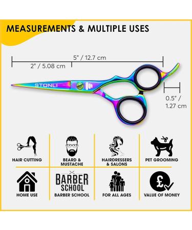 STONLI 5 Premium Beard & Moustache Scissors - Ultimate Facial Hair Styling Tool for Men - Buy Online on GoSupps.com