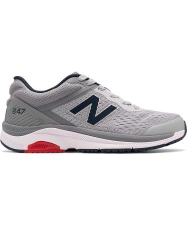 New Balance Men's 847 V4 Walking Shoe - 10 Wide - Silver Mink/Gunmetal - Buy Online on GoSupps.com
