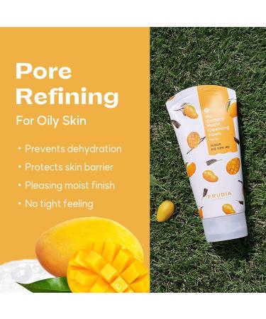 FRUDIA WELCOS My Orchard Mango Cleansing Foam - Korean Face Wash for Oily & Sensitive Skin | Organic Hydrating Foaming Cleanser (4.23 Oz - Buy Online on GoSupps.com