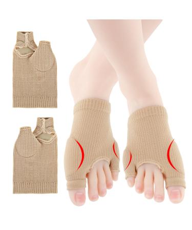 1 Pair Bunion Pads Breathable Bunion Cushion Sleeve Comfortable Toe Wraps Bunionette Pain Relief Corrector Elastic Bunion Protector Guards for Day and Night Support Men Women(L)