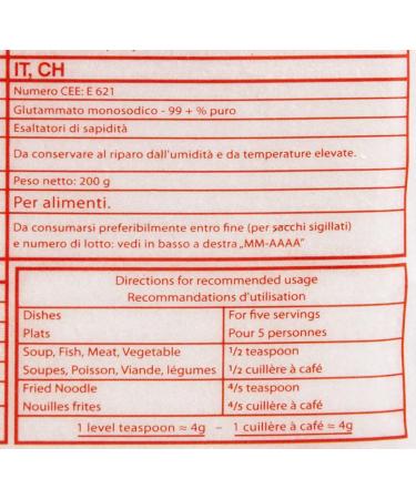 Ajinomoto Saveur Base de Glutamate Monosodique 200 g 1 Unit 12 - Buy Online on GoSupps.com
