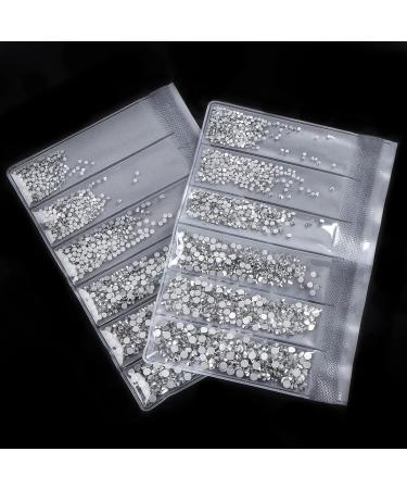 Jollin 3456 Flat Back Rhinestones Glass Pendants Gems for Nail Art 6 Sizes SS4 SS12 Silver Mixed SS4 5 6 8 10 12 - Buy Online on GoSupps.com