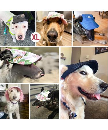 Pawaboo Dog Baseball Cap Adjustable Sun Protection Hat with Ear Holes for Puppies | Floral Purple Pet Cap - Buy Online on GoSupps.com