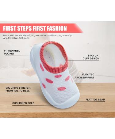 Dookeh Baby Shoes | Soft Sole First Walking Sneakers for Boys and Girls | Toddler Infant Sock Shoes | 2-3 Years | Pink Leopard Print - Buy Online on GoSupps.com