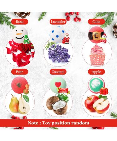 Christmas Bath Bombs Set with Surprise Toys - Handmade Colorful Fizz Balls for Kids & Adults - Xmas Theme Party Gift - Buy Online on GoSupps.com