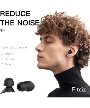 Buy Comfortable Reusable Ear Plugs for Sleeping - 2 Pairs Noise Reduction Earplugs for Sleep & Snoring (Men L+M) - International Shipping Available - Buy Online on GoSupps.com