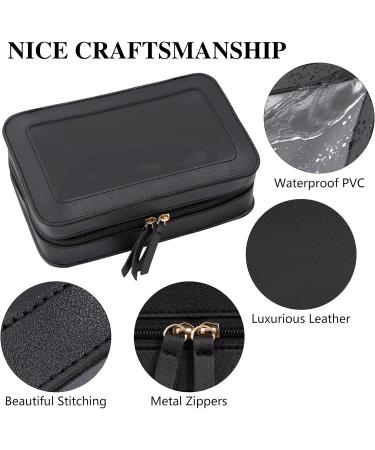 Clear Travel Toiletry Bag for Women and Men - Black Makeup Organizer & Transparent Toiletries Bag - Buy Online on GoSupps.com