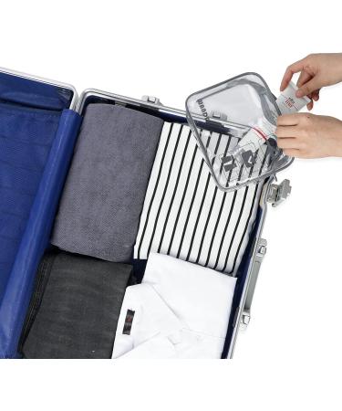 3-Piece Clear Travel Toiletry Bags - Portable Waterproof Quart Size Cosmetic Pouch Set for Men and Women - Grey - Buy Online on GoSupps.com