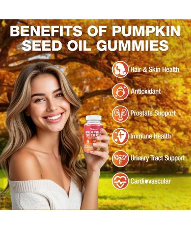 Yikecao Pumpkin Seed Oil Gummies Pumpkin Seed Oil Supplement with Saw Palmetto for Hair Growth Youthful Skin & Prostate Health Non-GMO Gluten Free Vegan Sugar Free Raspberry Flavor 60 Count - Buy Online on GoSupps.com