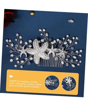 FOYTOKI Starfish Hair Comb Hair Comb Hair Comb Accessory Bridal Hair Comb Hair Side Combs Bridal Headpieces for Wedding Decorative Hair Combs Wedding Hair Accessories for Brides - Buy Online on GoSupps.com