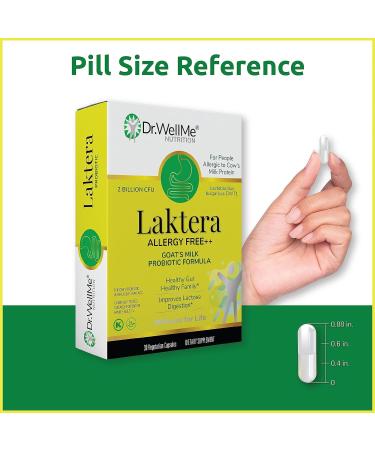 Dr. WellMe Laktera Allergy-Free Probiotics 30 Capsules 12B CFU Goat s Milk Probiotic Formula Immune & Gut Health Supplements Low Lactose Gluten-Free for Adults & 7+ Children - Buy Online on GoSupps.com