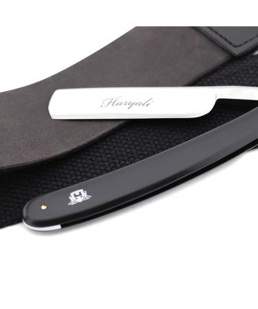 Extra Wide Black Leather Strap Razor Set - 3-Piece with Leather Strop & Grinding Paste | Premium Shaving Kit for Men - Buy Online on GoSupps.com