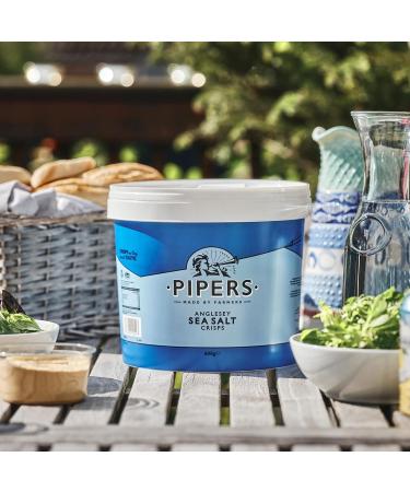 Pipers Anglesey Sea Salt Crisp Sharing 600g Tub - Premium Quality Snack - Buy Online on GoSupps.com
