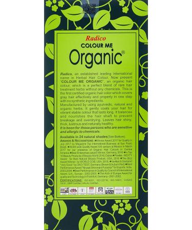 Radico Colour Me Organic Very Dark Ash Blonde Hair Colour - Vegan & Natural Plant-Based Formula - Buy Online on GoSupps.com