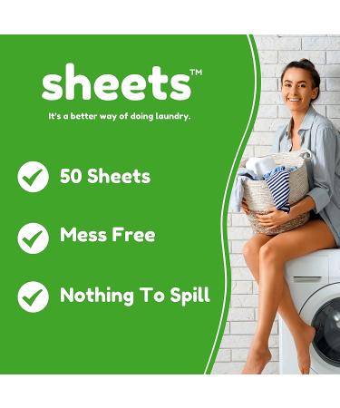 Sheets Laundry Club: Eco-Friendly Fresh Linen Detergent Sheets - 100 Loads - Shark Tank Featured - No Plastic Jug - Liquid-Less Technology - 50 Count Pack - Buy Online on GoSupps.com