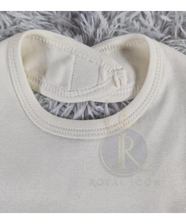 Royal Icon Baby Bibs 0-6 & 6-12 Months | 100% Organic Cotton Hook and Loop Feeding Bibs | Soft Absorbent Weaning Bib for Boys and Girls | Set of 3/6/12Pc Cream - Buy Online on GoSupps.com